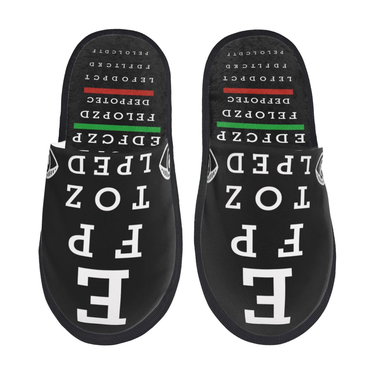 Shoes Women Chart - Maßgefertigte Lustige Augenarzt-Snellen-Sehprüftafel Memory-Schaum Hausschuhe für