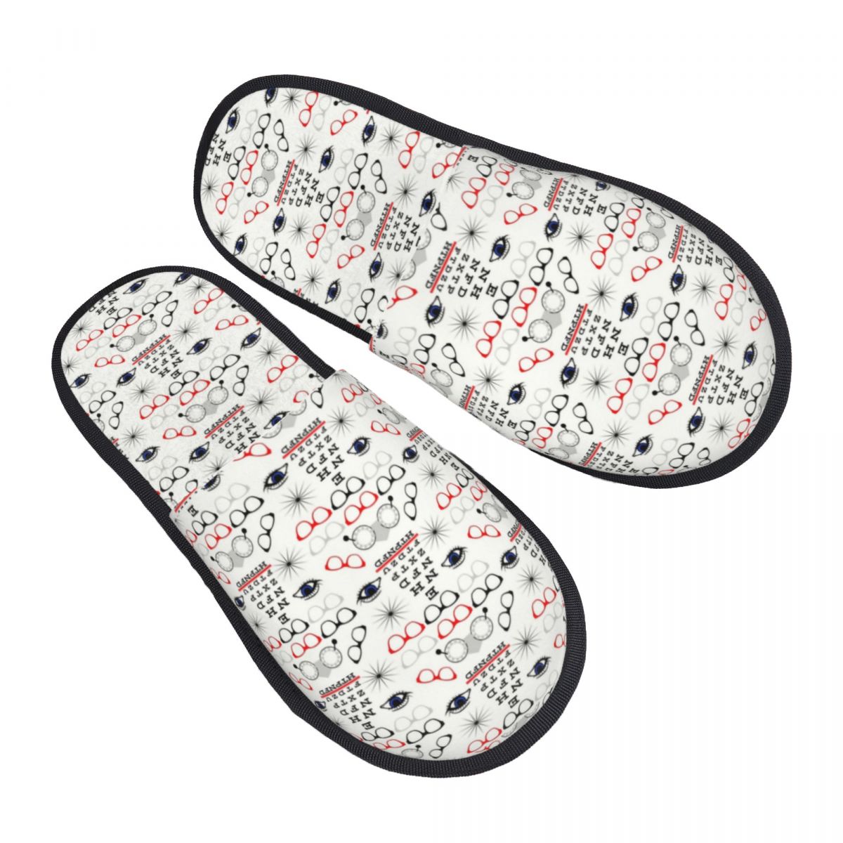 Shoes Women Chart - Personalisierte lustige Optiker-Gästepantoffeln für Spa, Damen,