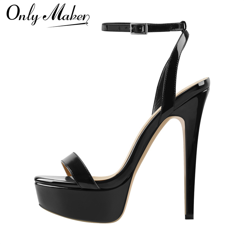 Ankle Strap Heels - Onlymaker Frauen Plattform Stiletto High Heels