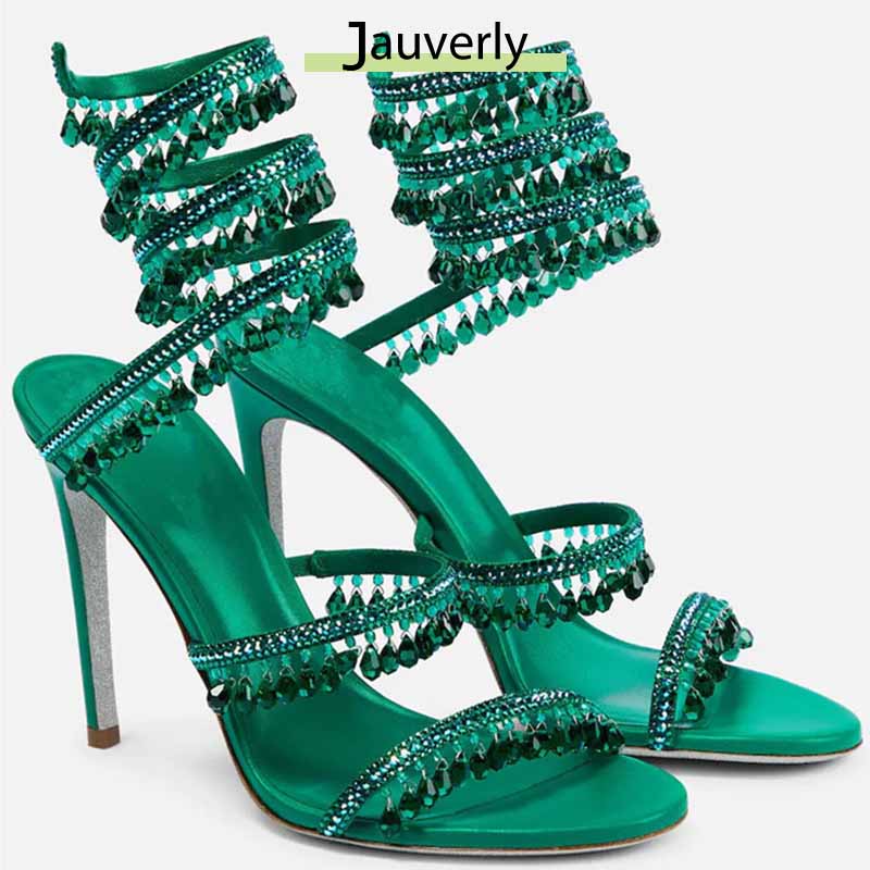Ankle Strap Heels - 2026 Damen High Heels Neue Strass-Sandalen