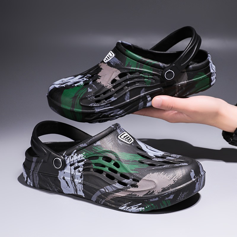 Women'S Shoes Crocs - Herren Sommer Camouflage Graffiti Sandalen Garten