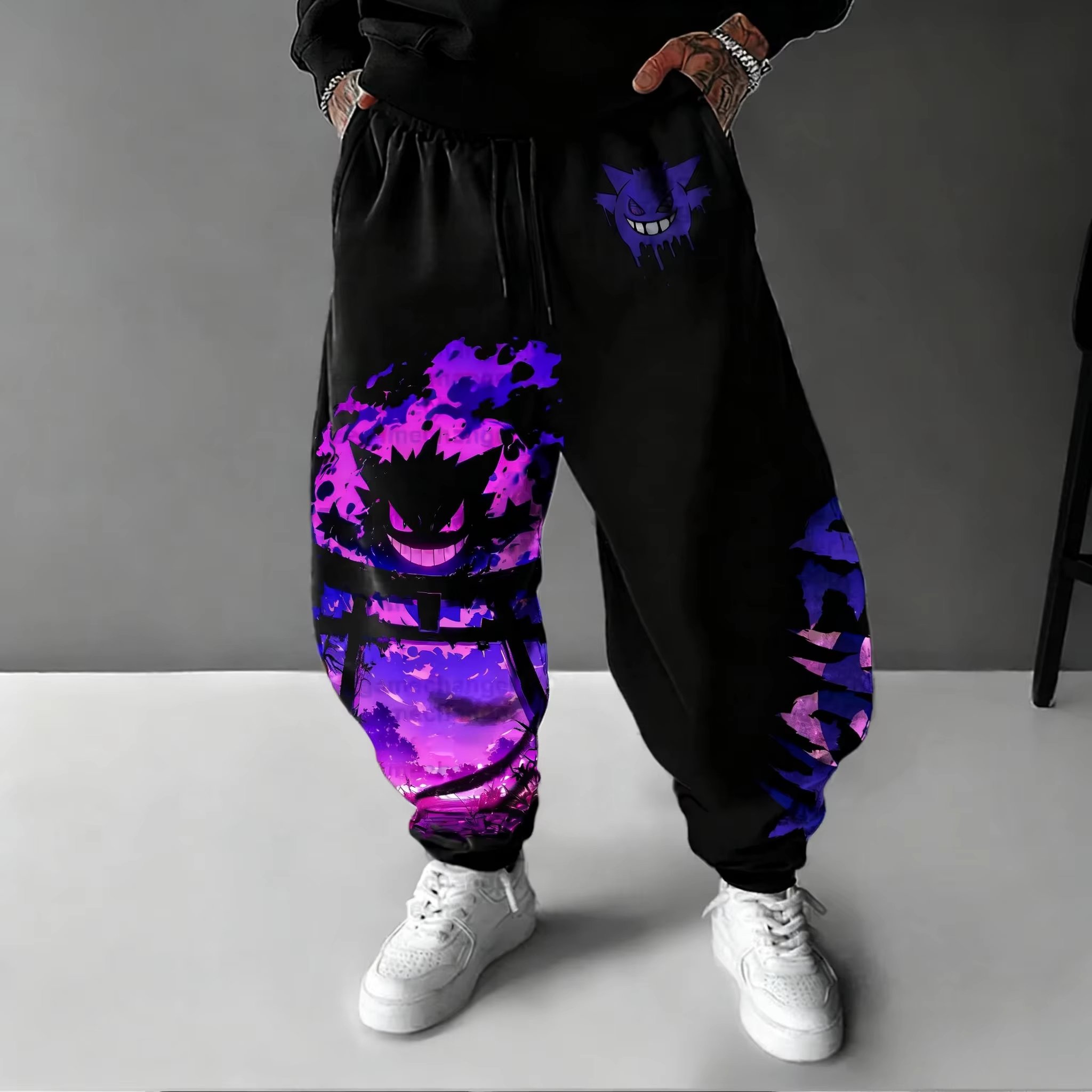 Women Shoes Joggers - Y2K 2026 Pokemon Gengar Baumwoll-Jogginghose für