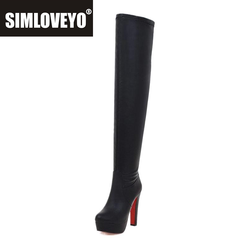 Women'S Shoes Big Feet - SIMLOVEYO Schuhe Ultra High Heel Overknee-Stiefel