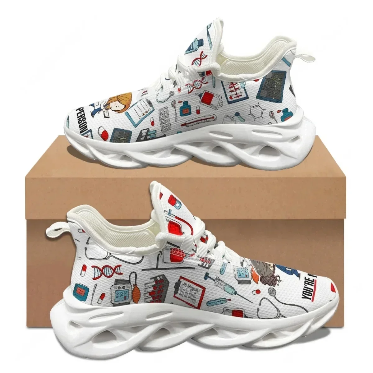 Women Shoes Tennis - Arzt-Krankenschwester-Sneaker für Damen, rutschfeste Laufschuhe, medizinische