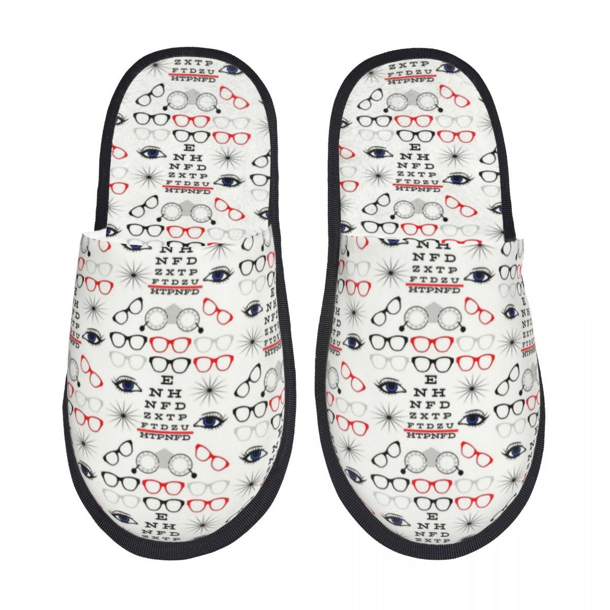 Shoes Women Chart - Personalisierte lustige Optiker- und Augenarzt-Hausschuhe aus