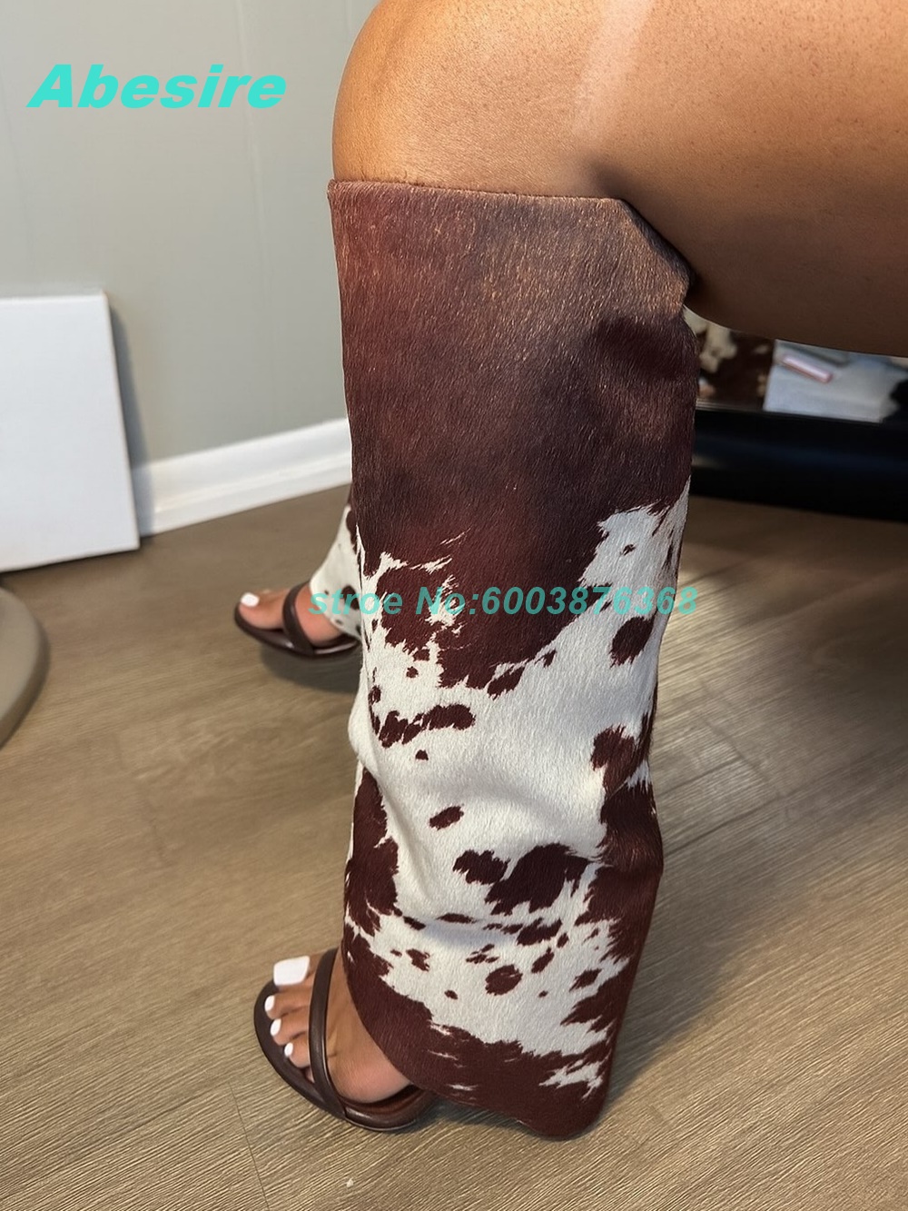 Kuhmuster Patchwork Wildleder  – Women Shoes Boots Bewertung und Preis