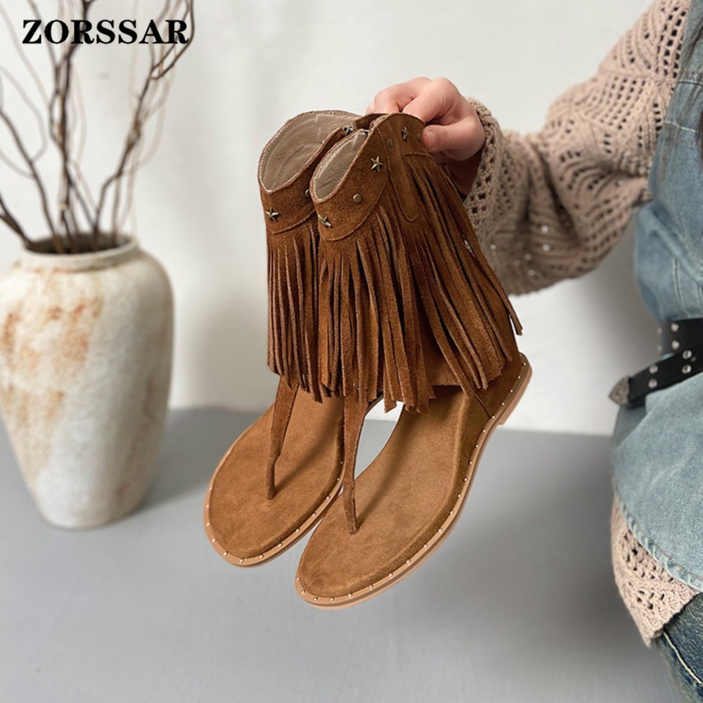 Damen-Sandalen mit Fransen und – Women Shoes Boots Bewertung und Preis