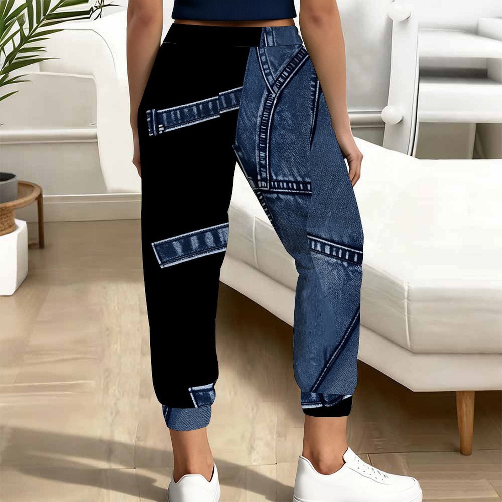 Damen Block-Jogginghose mit Ko – Women Shoes Joggers Bewertung und Preis