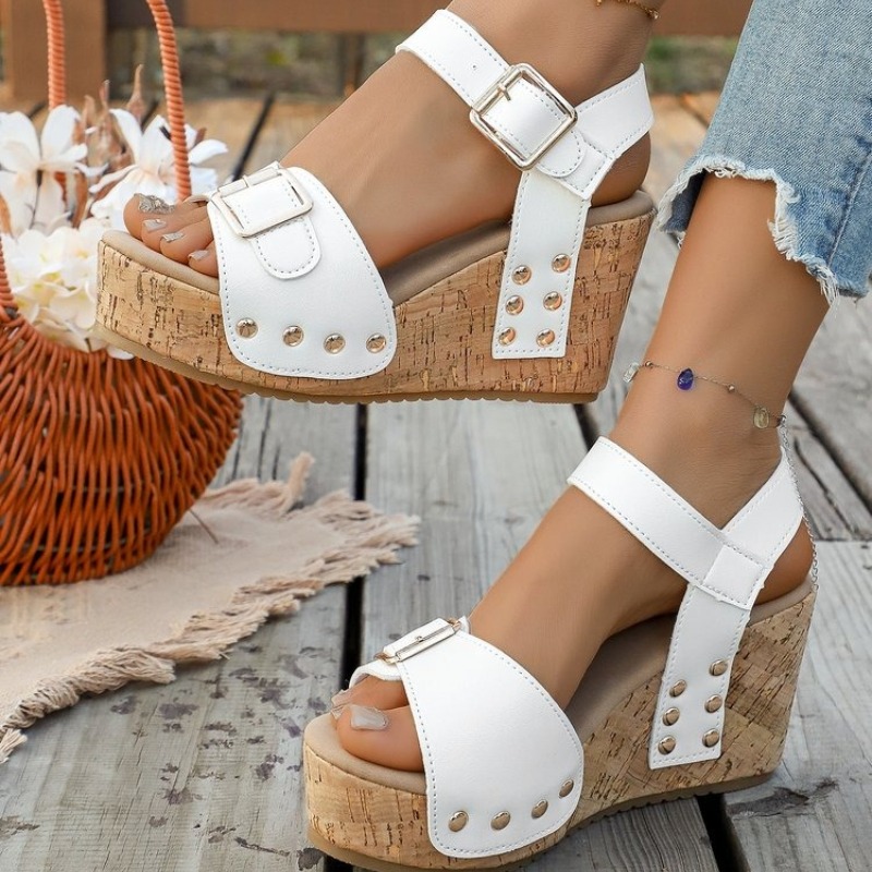 Damen Sommer Keilsandalen Plat – Cork Wedge Sandal Bewertung und Preis