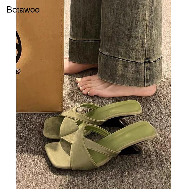 Damen Mule-Sandalen mit geboge – Ankle Strap Heels Bewertung und Preis