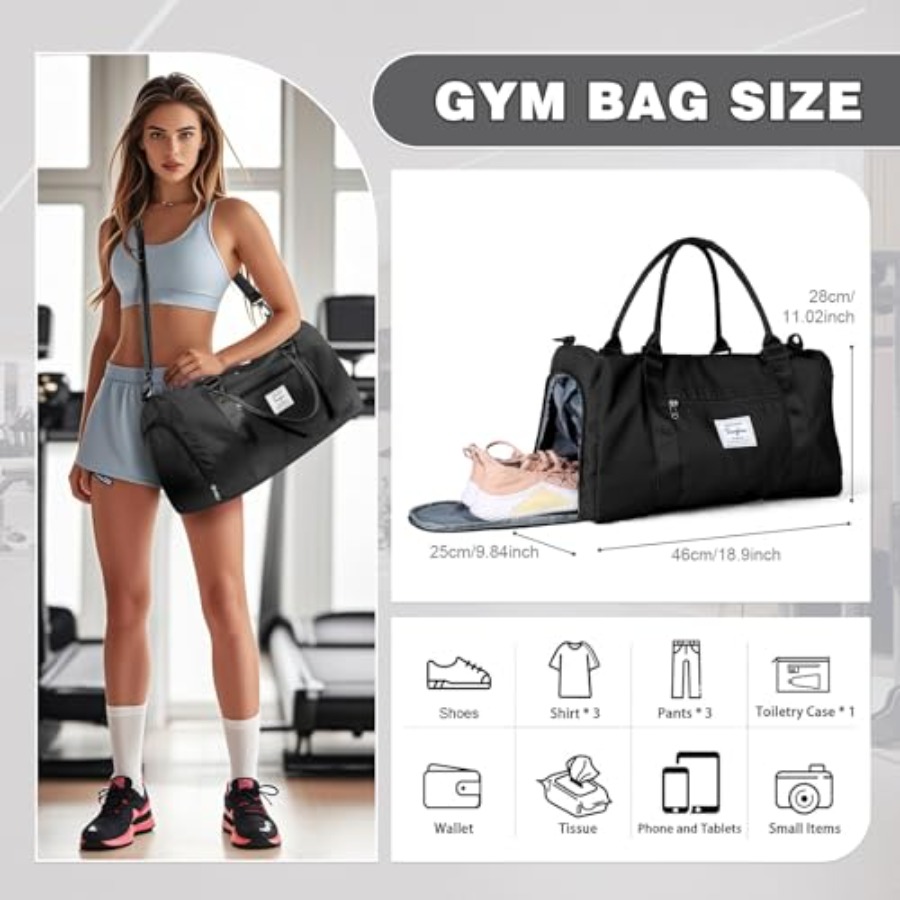 Kleine schwarze Sport-Reisetas – Women'S Shoes Bewertung und Preis