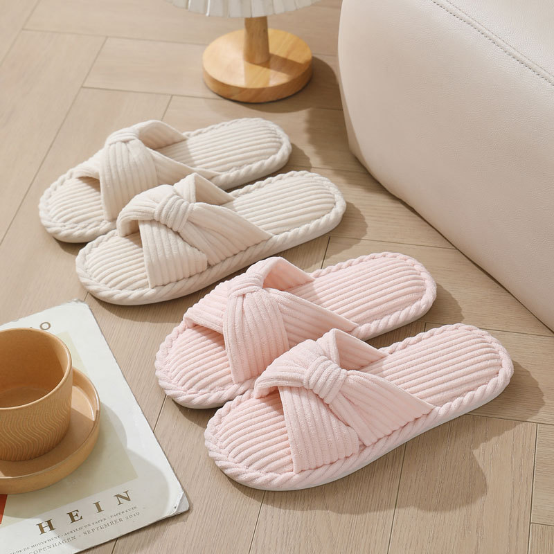 Cord-Hausschuhe mit Kreuzrieme – Women Shoes On Sale Bewertung und Preis