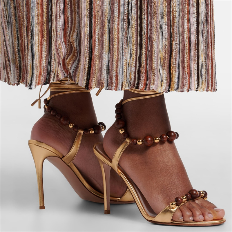 Retro Luxus Braune Ledersandal – Ankle Strap Heels Bewertung und Preis